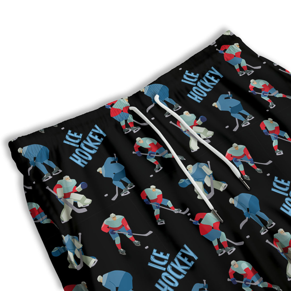 Ice Hockey Players Print Pattern Men's Athletic Shorts