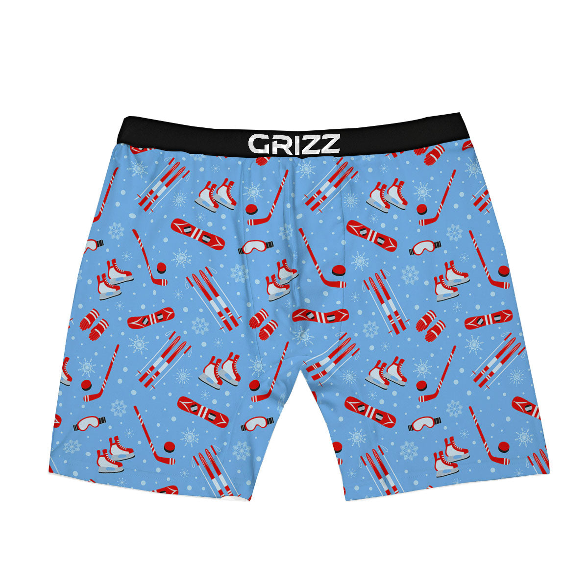 Ice Hockey Puck Print Pattern Boxer Briefs-grizzshop