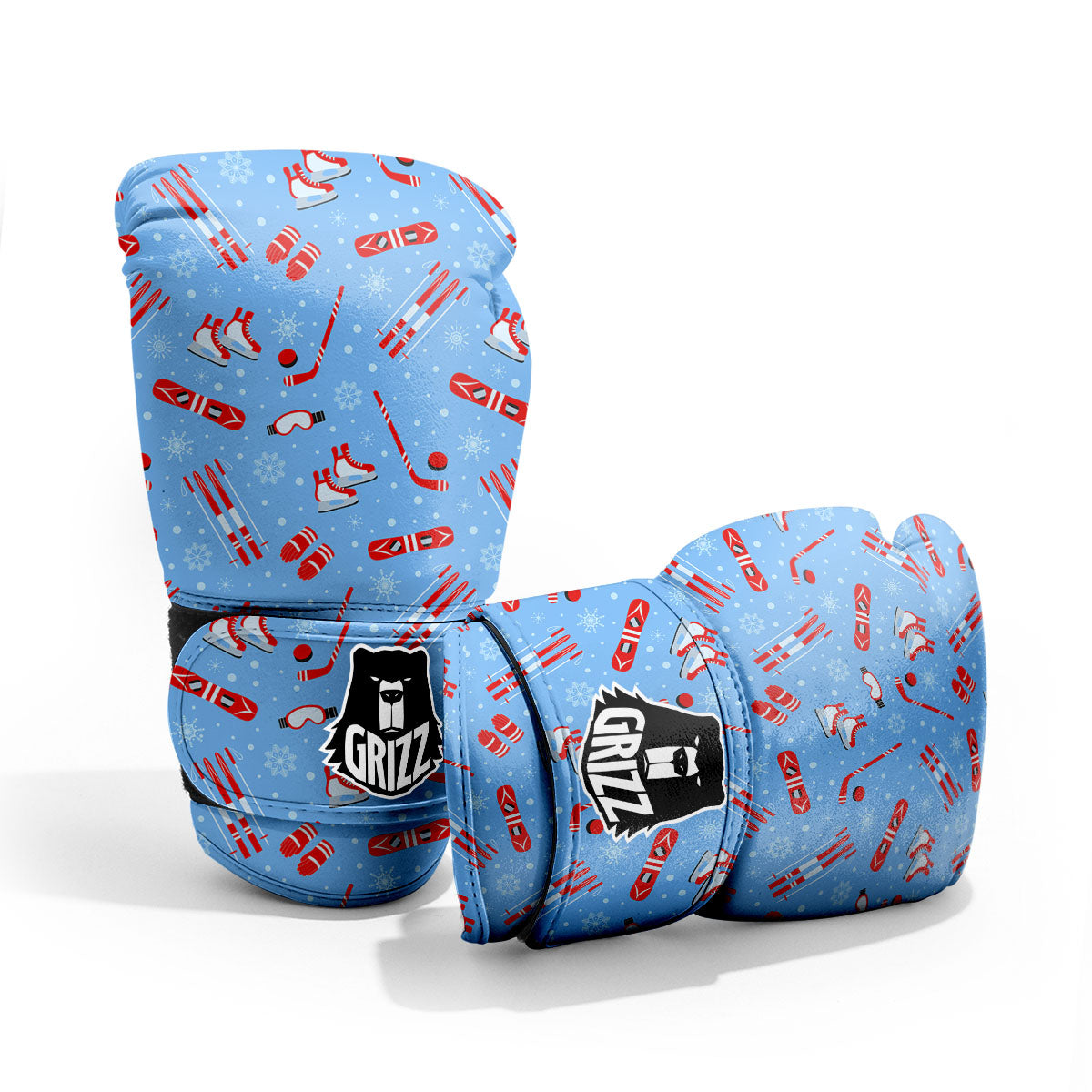 Ice Hockey Puck Print Pattern Pro Boxing Glove