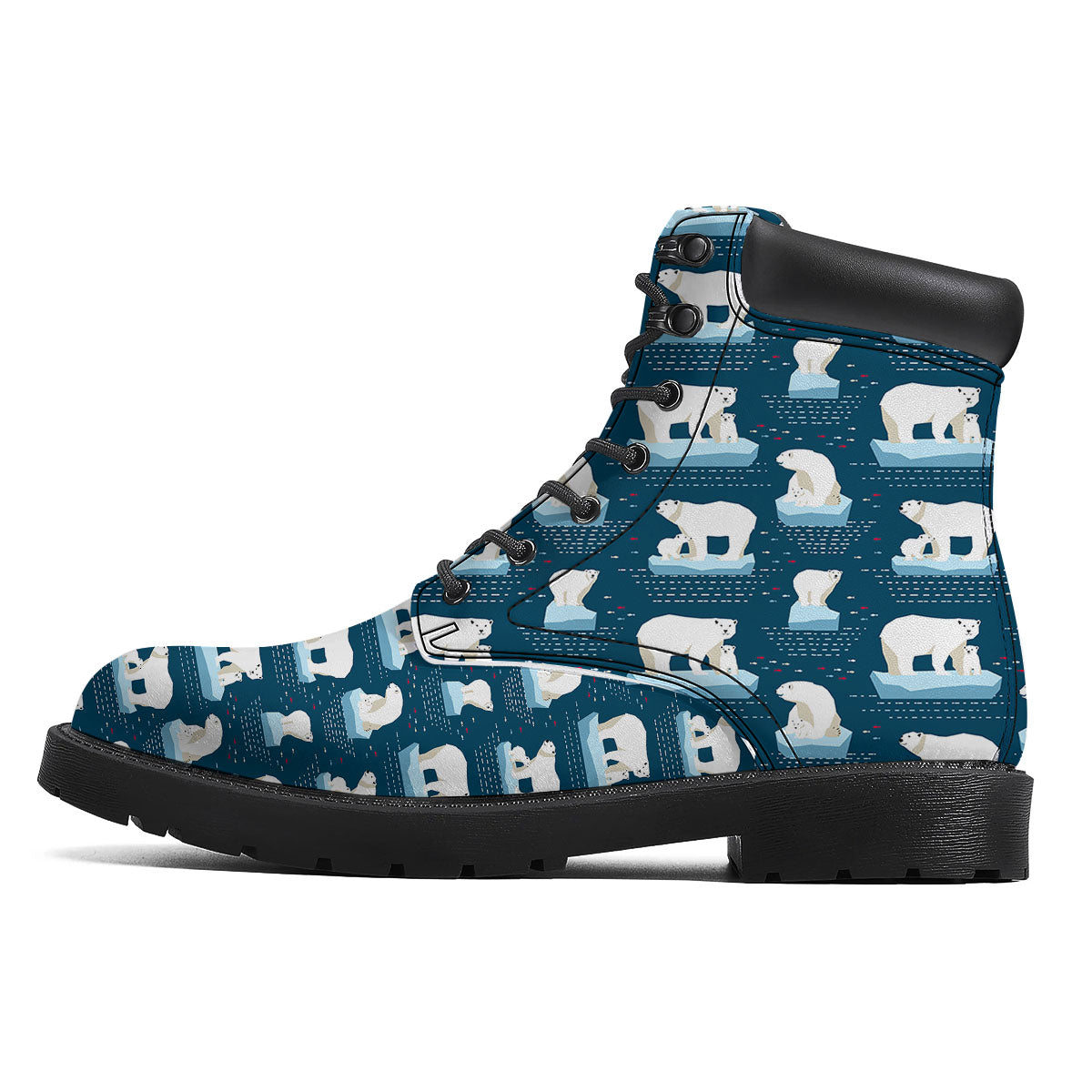 Ice Polar Bear Print Pattern Boots-grizzshop