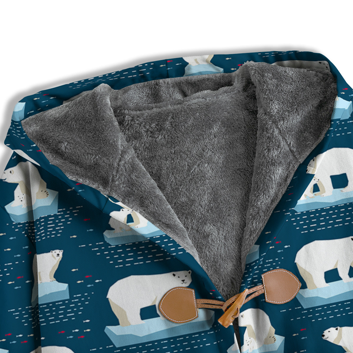 Ice Polar Bear Print Pattern Men's Windbreaker Jacket-grizzshop