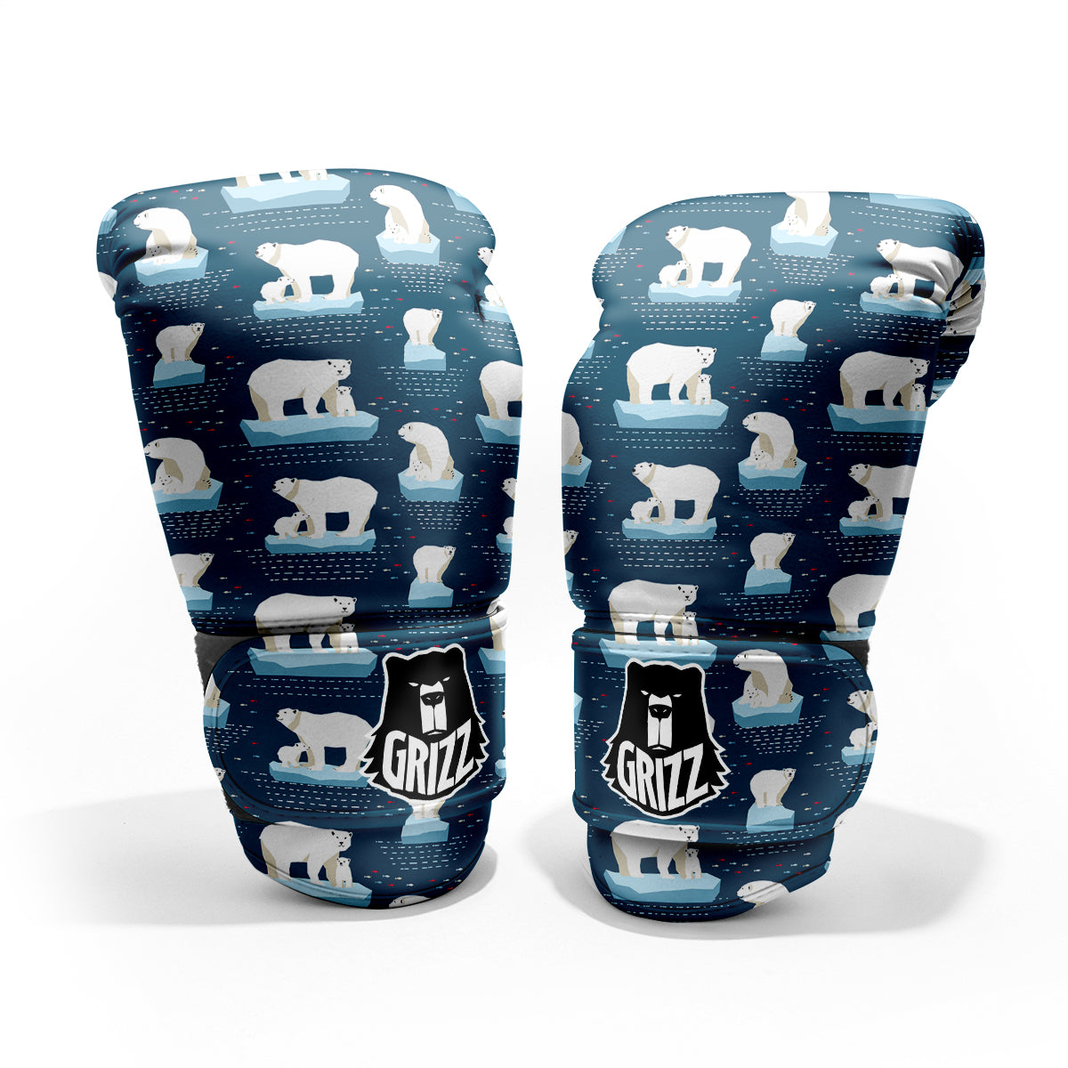 Ice Polar Bear Print Pattern Pro Boxing Glove