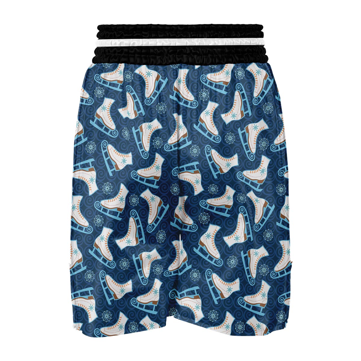 Ice Skate Pattern Print Boxing Shorts-grizzshop