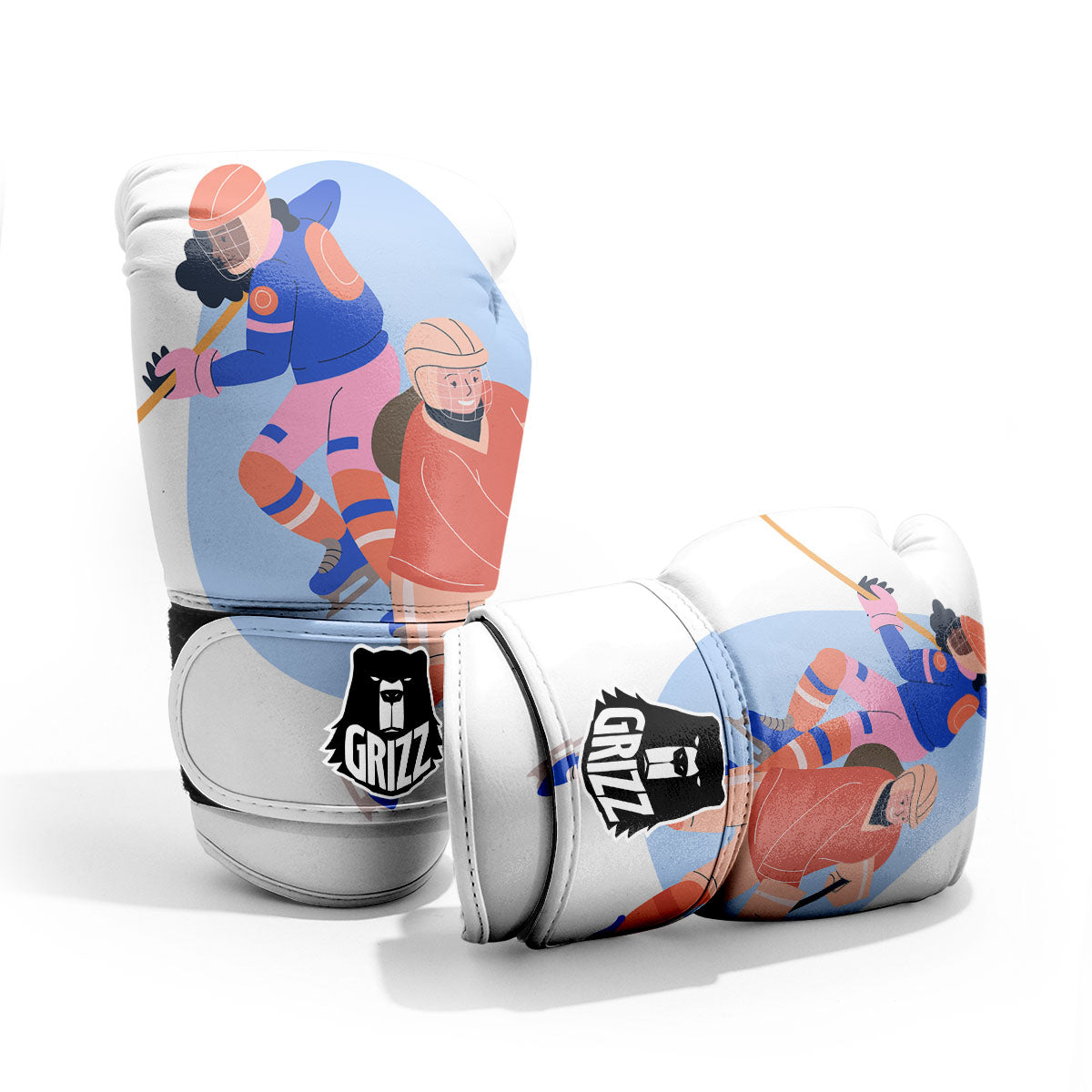 Ice Skates Hockey Print Pro Boxing Glove