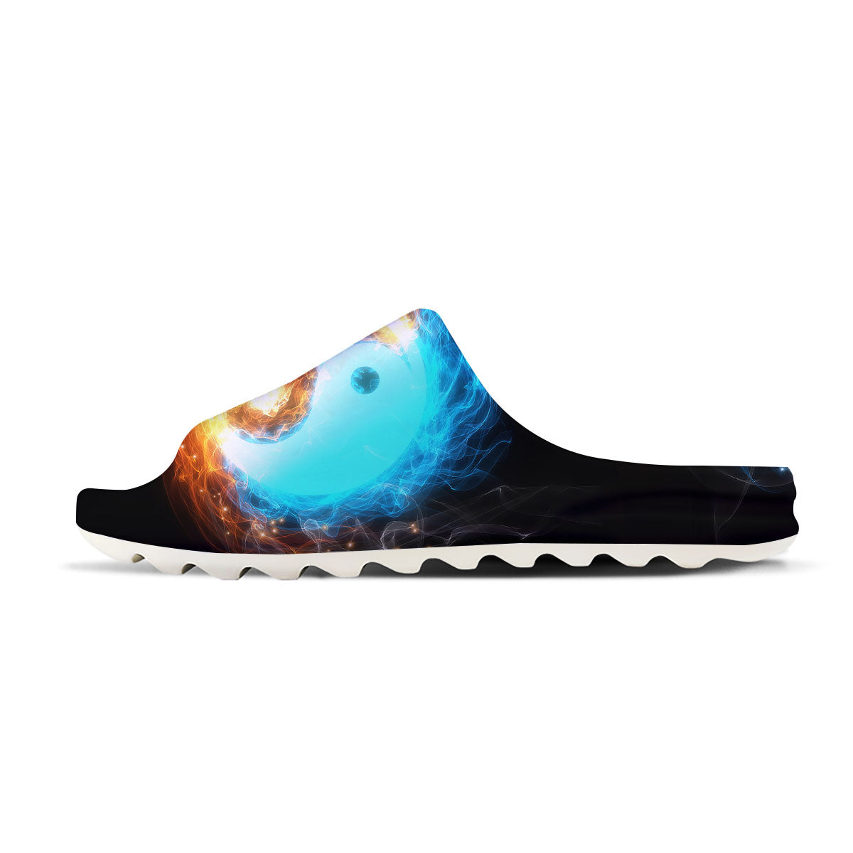 Ice And Fire Sparkle Yin Yang Print Sandals-grizzshop