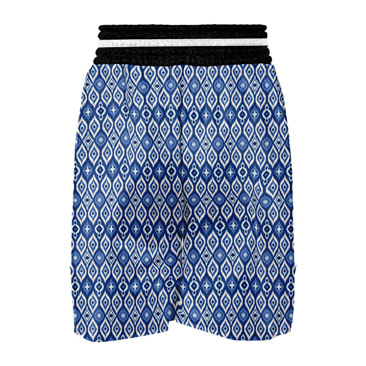 Ikat Cotton Print Pattern Boxing Shorts-grizzshop