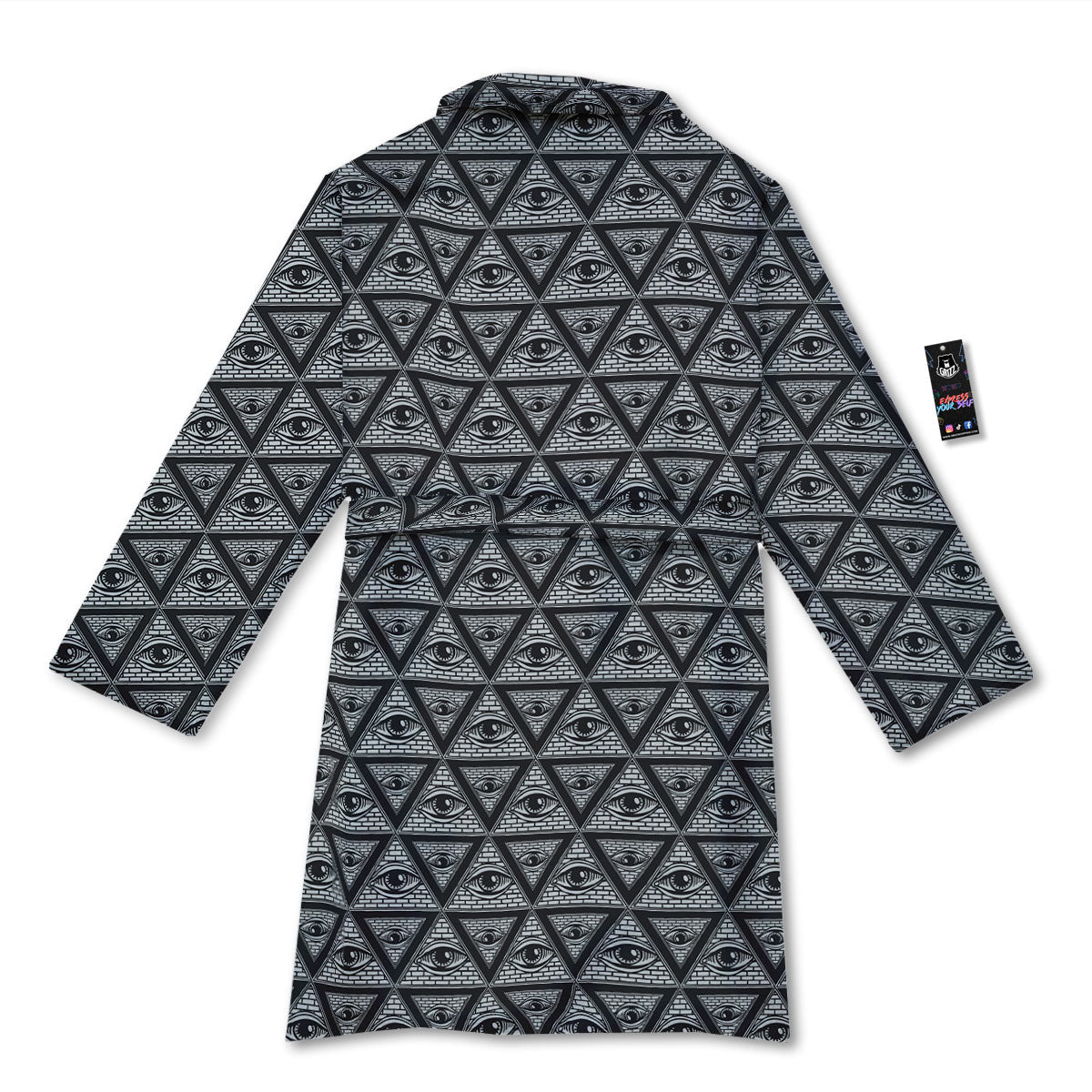 Illuminati Print Pattern Bathrobe-grizzshop