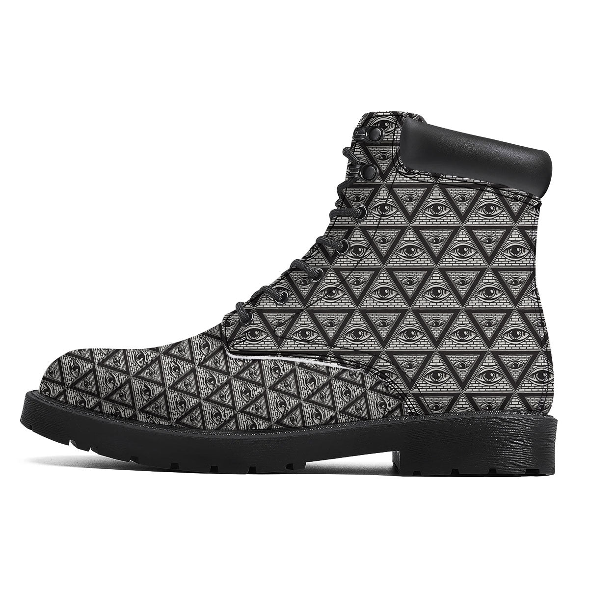 Illuminati Print Pattern Boots-grizzshop