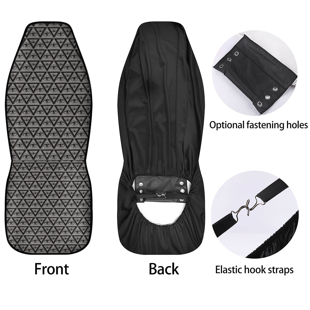 Illuminati Print Pattern Car Seat Covers-grizzshop