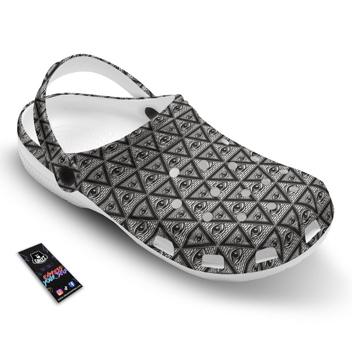 Illuminati Print Pattern Clog-grizzshop