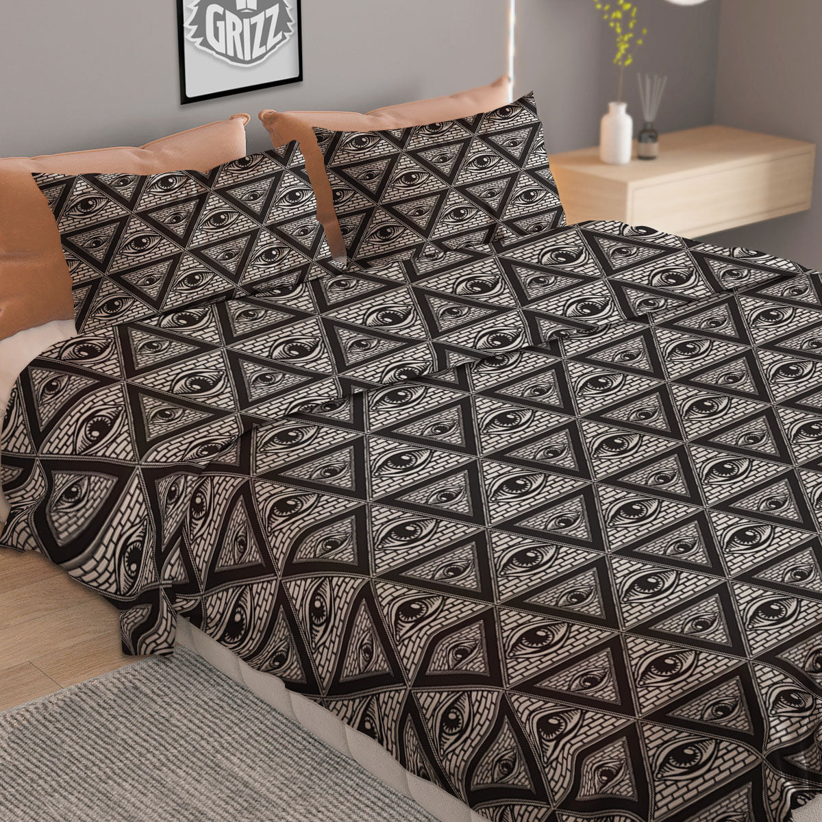 Illuminati Print Pattern Duvet Cover Bedding Set-grizzshop