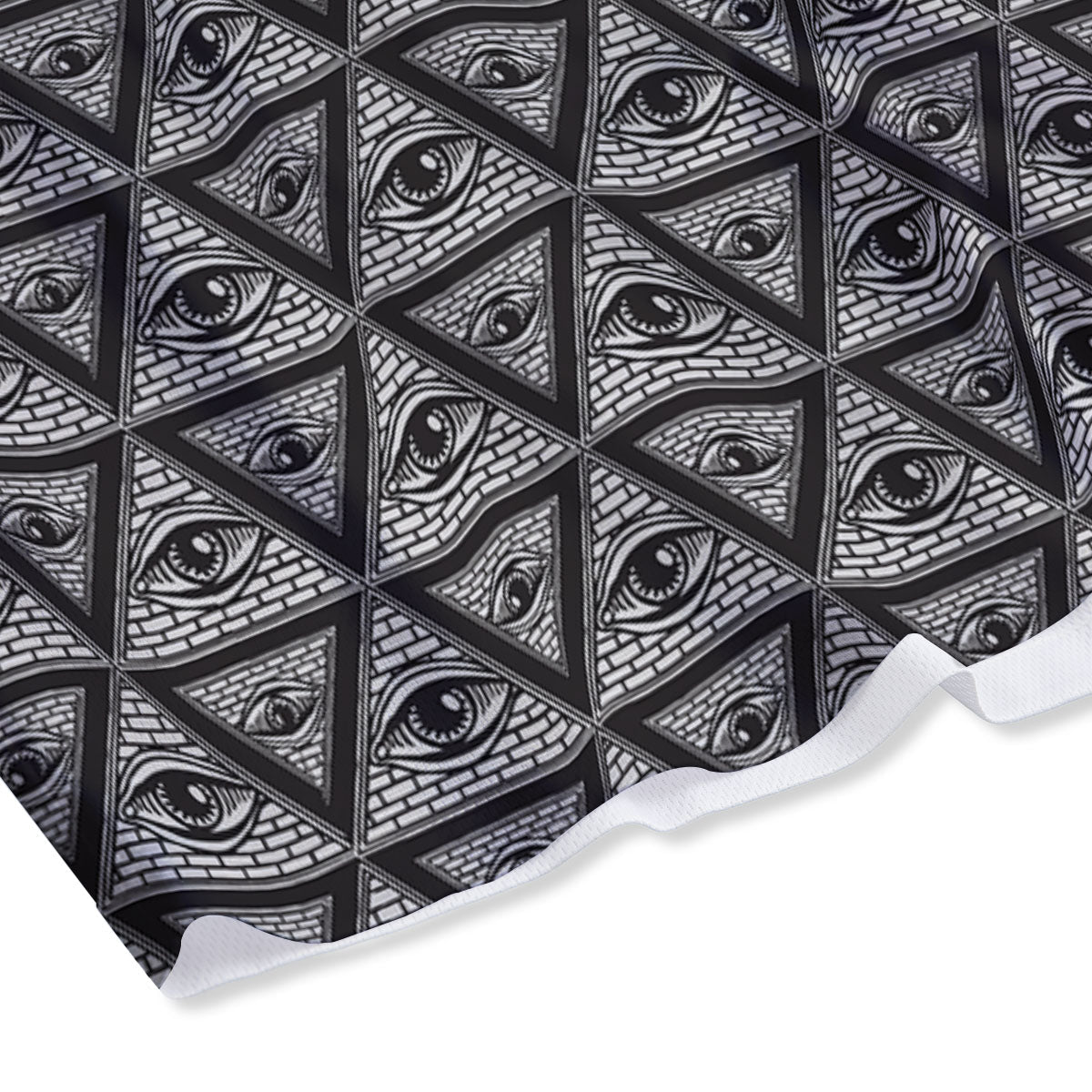 Illuminati Print Pattern Mesh Shorts-grizzshop