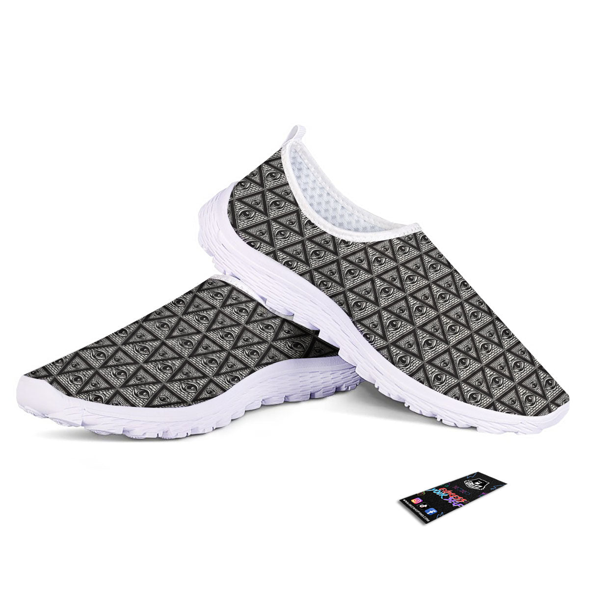 Illuminati Print Pattern Nurse Shoes-grizzshop