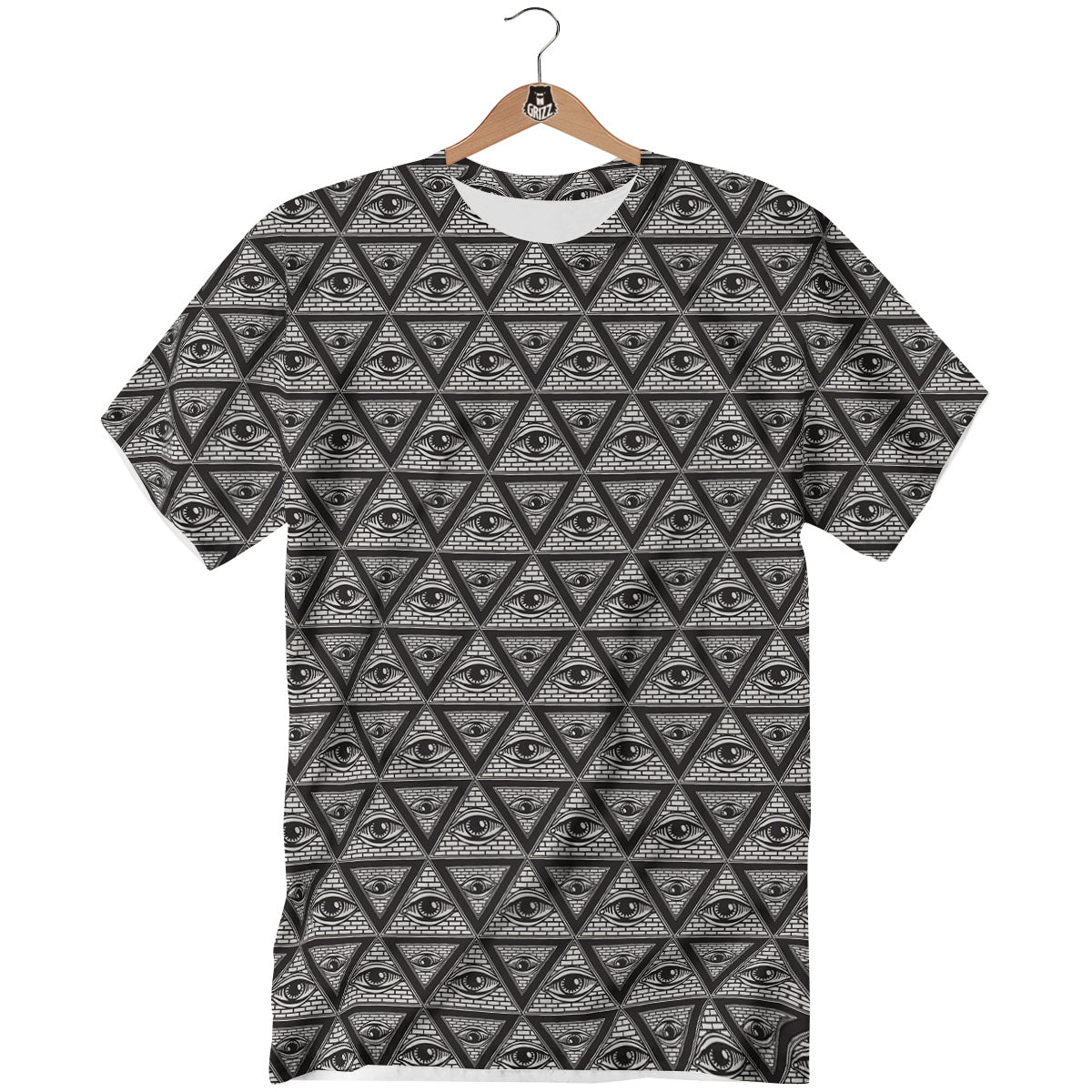 Illuminati Print Pattern T-Shirt-grizzshop