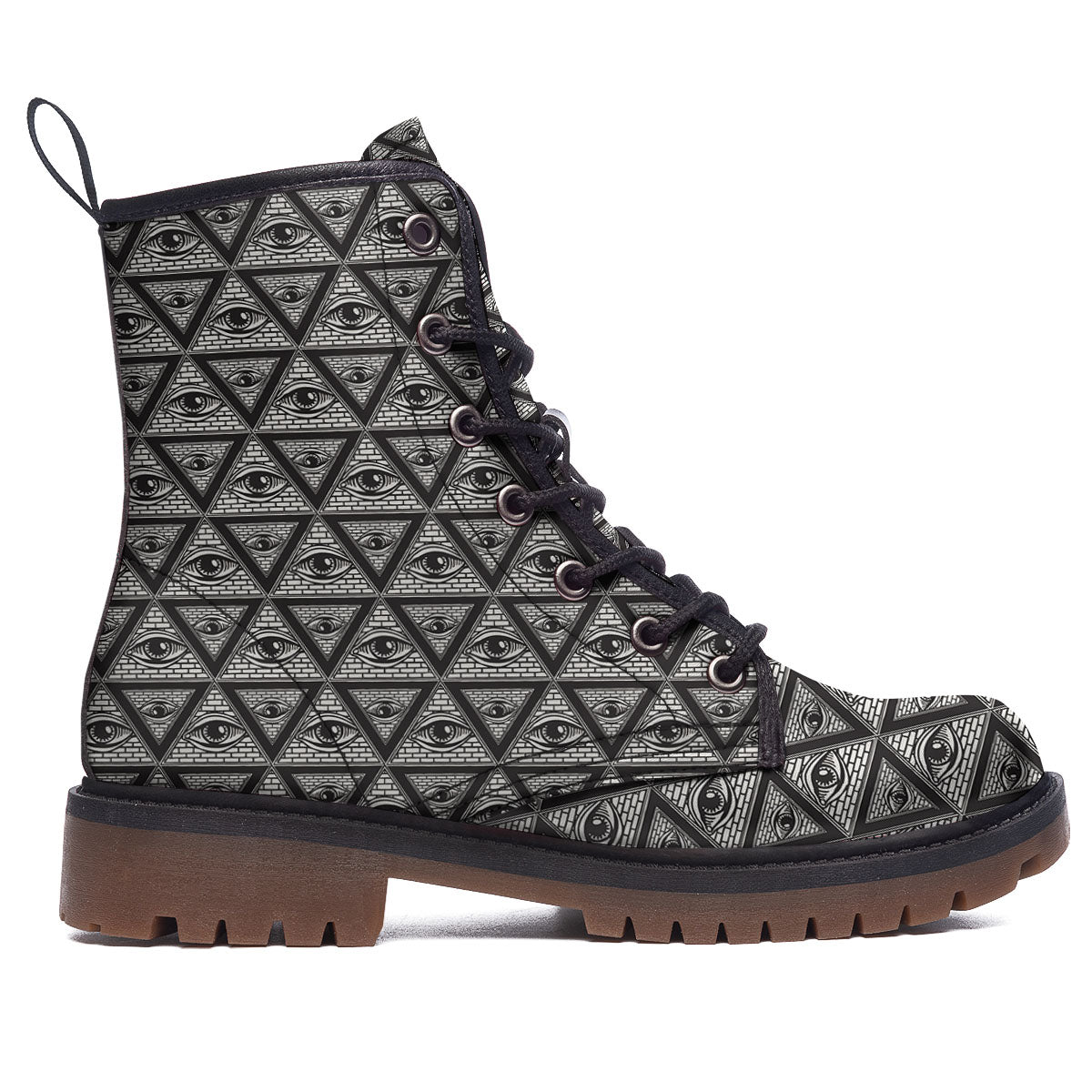 Illuminati Print Pattern Work Boots-grizzshop