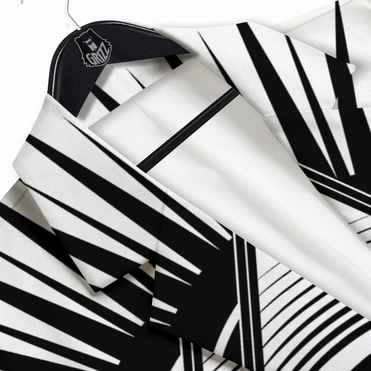 Illuminati White And Black Print Men's Sport Coat-grizzshop