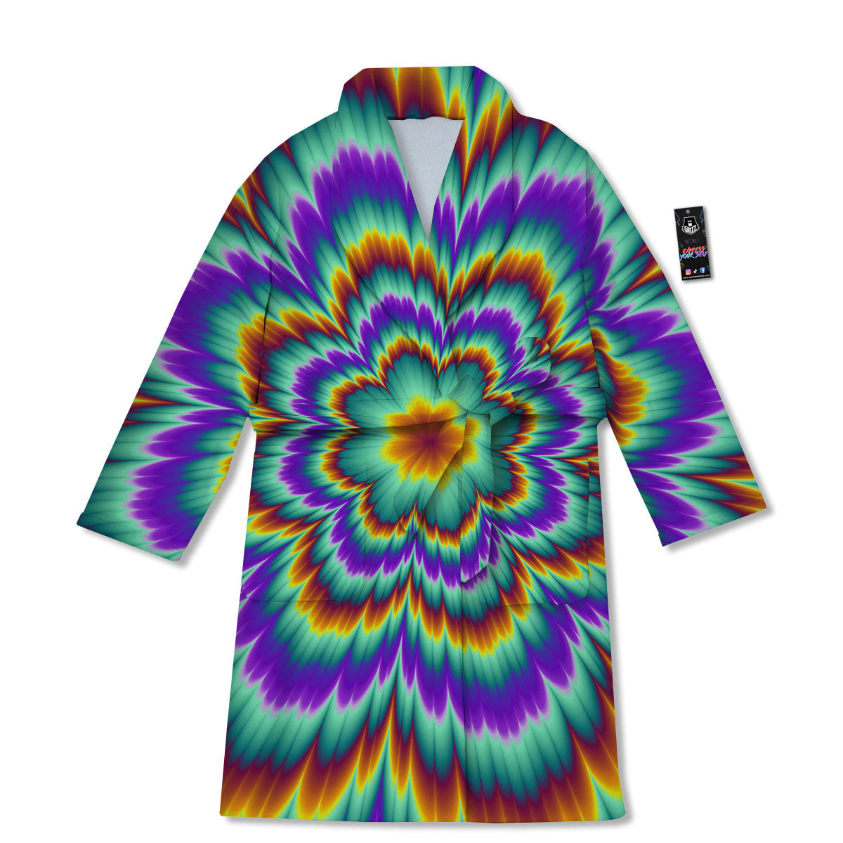 Illusion Optical Explosion Psychedelic Bathrobe-grizzshop
