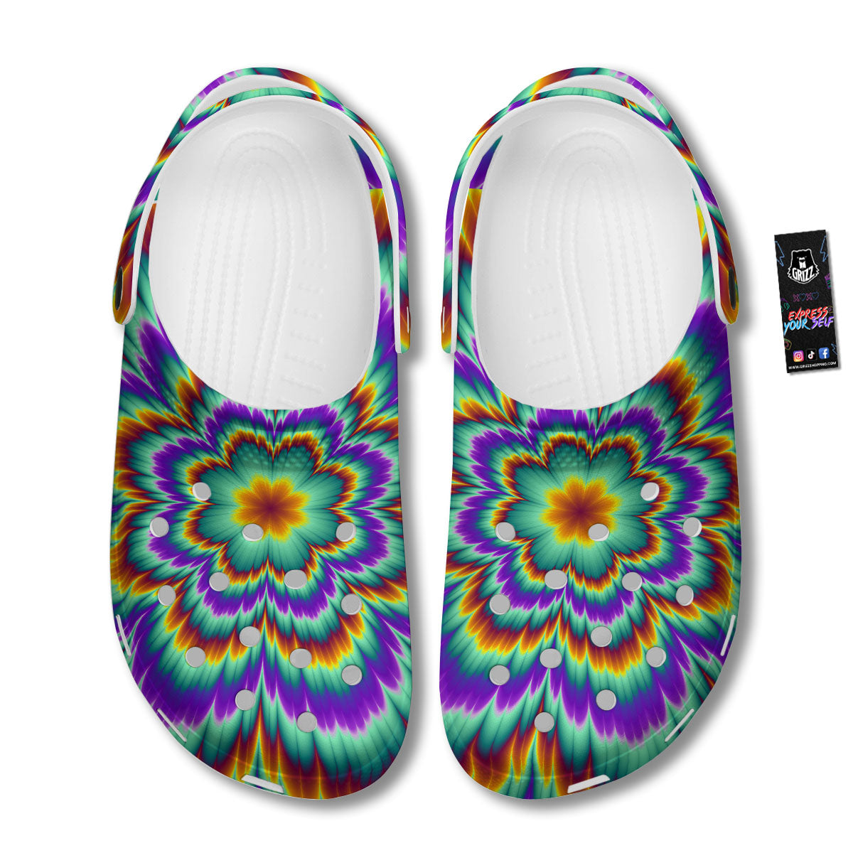Illusion Optical Explosion Psychedelic Clog-grizzshop