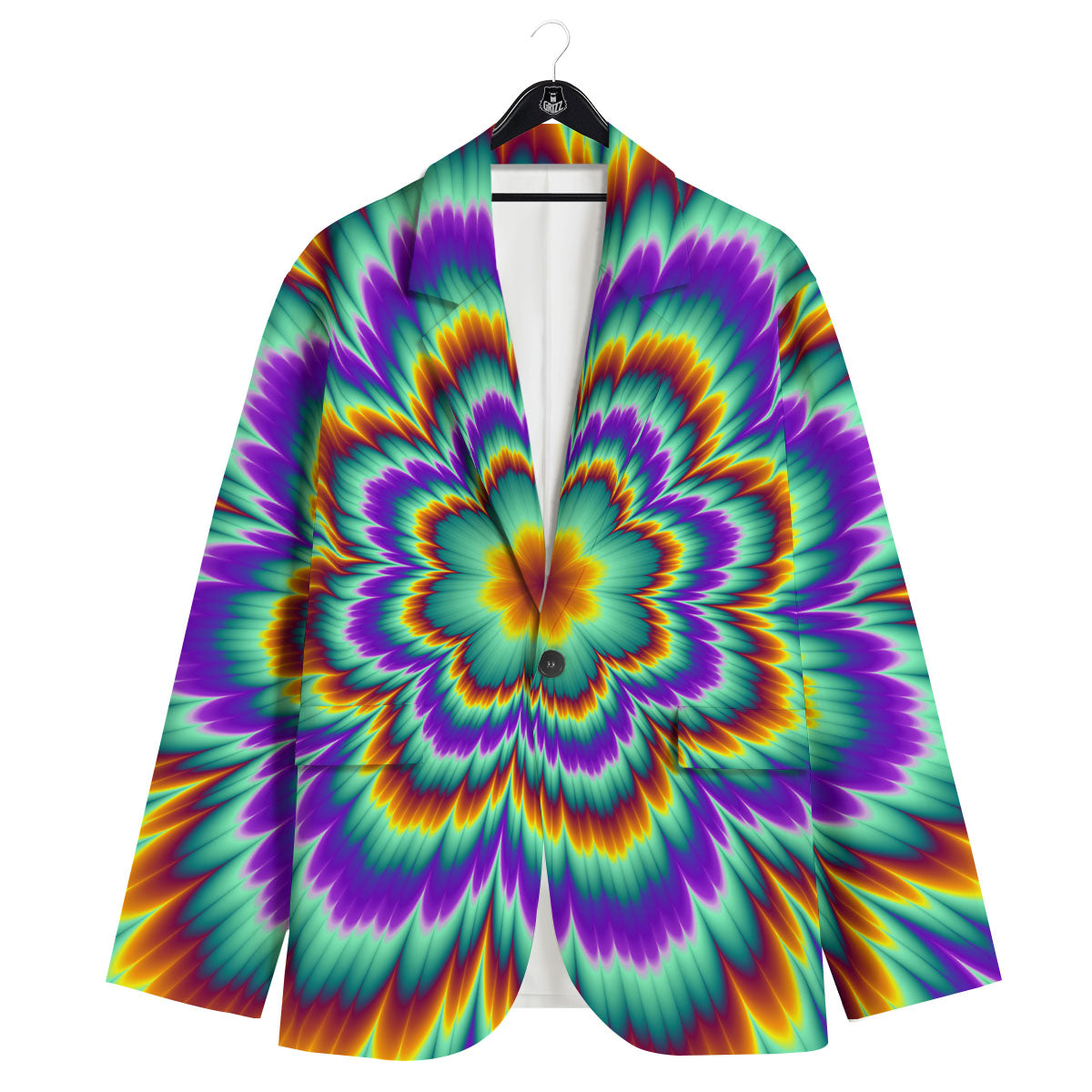 Illusion Optical Explosion Psychedelic Men's Sport Coat-grizzshop