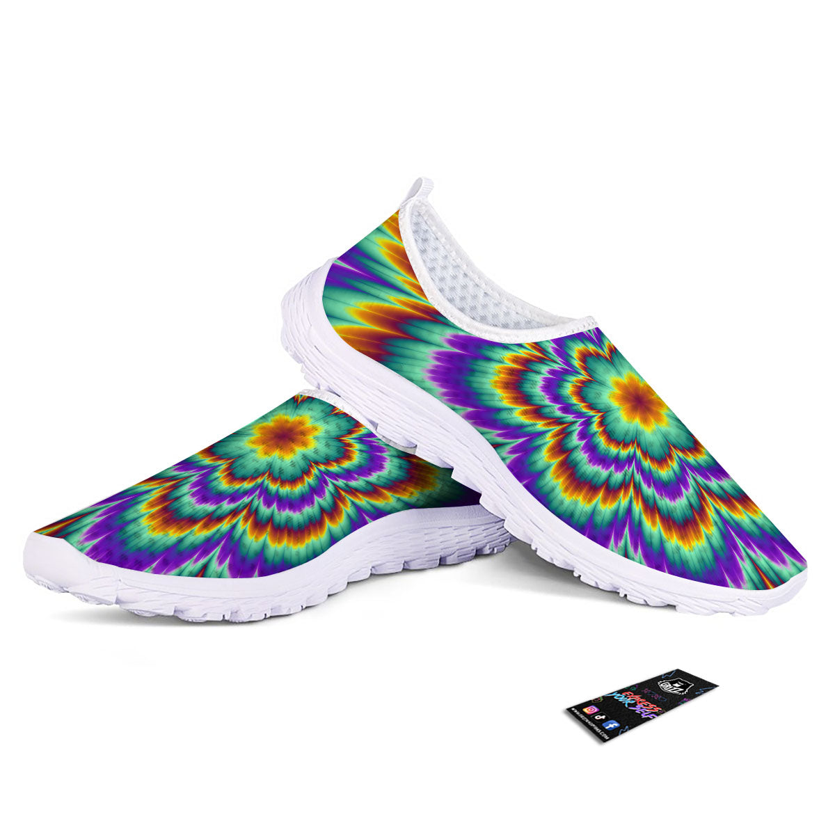Illusion Optical Explosion Psychedelic Nurse Shoes-grizzshop