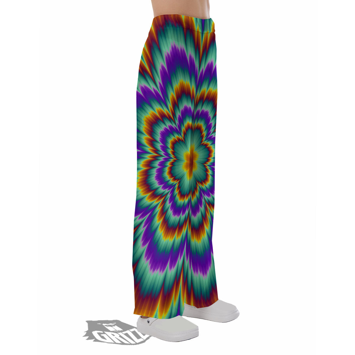 Illusion Optical Explosion Psychedelic Pajama Pants-grizzshop