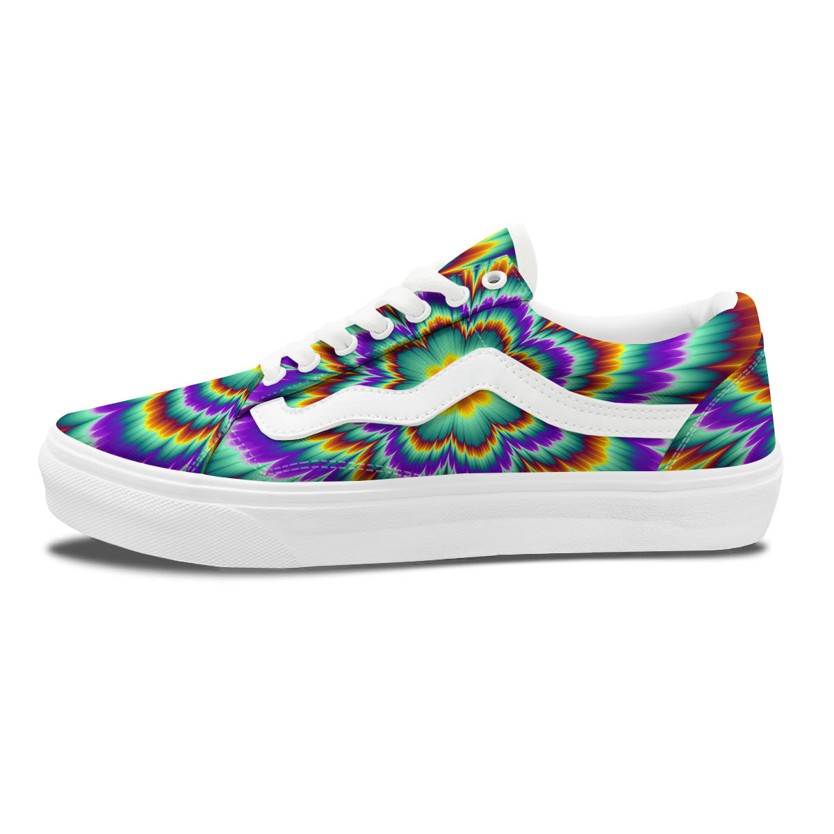 Illusion Optical Explosion Psychedelic Skate Shoes-grizzshop