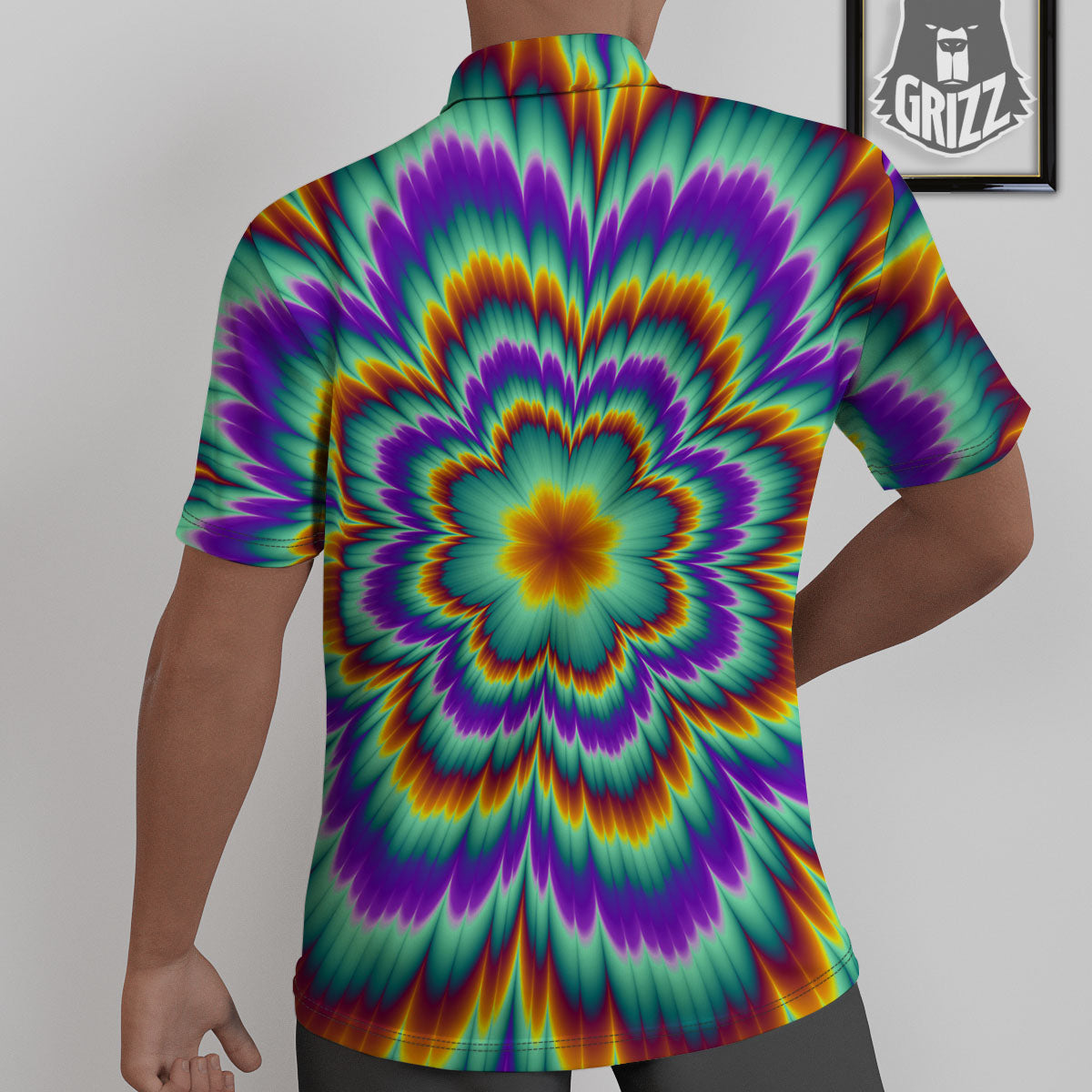 Illusion Optical Explosion Psychedelic Untucked Shirts-grizzshop