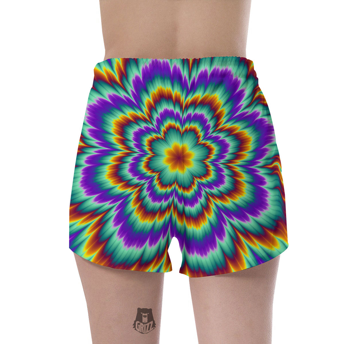 Illusion Optical Explosion Psychedelic Women's Shorts-grizzshop