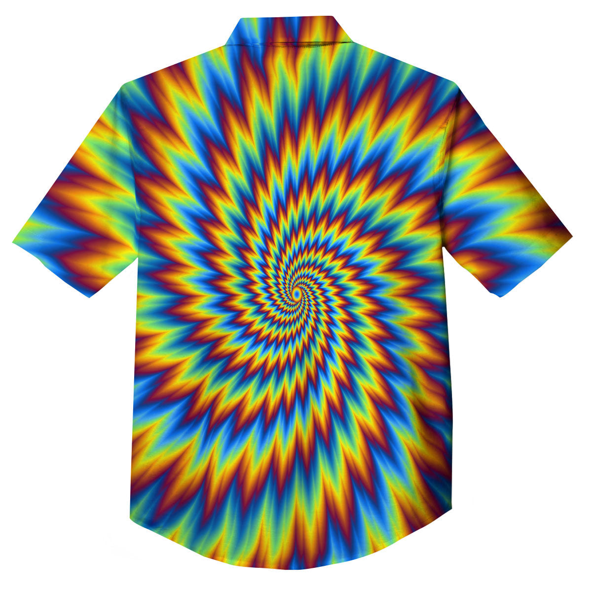 Illusion Optical Psychedelic Expansion Button Up Shirt-grizzshop