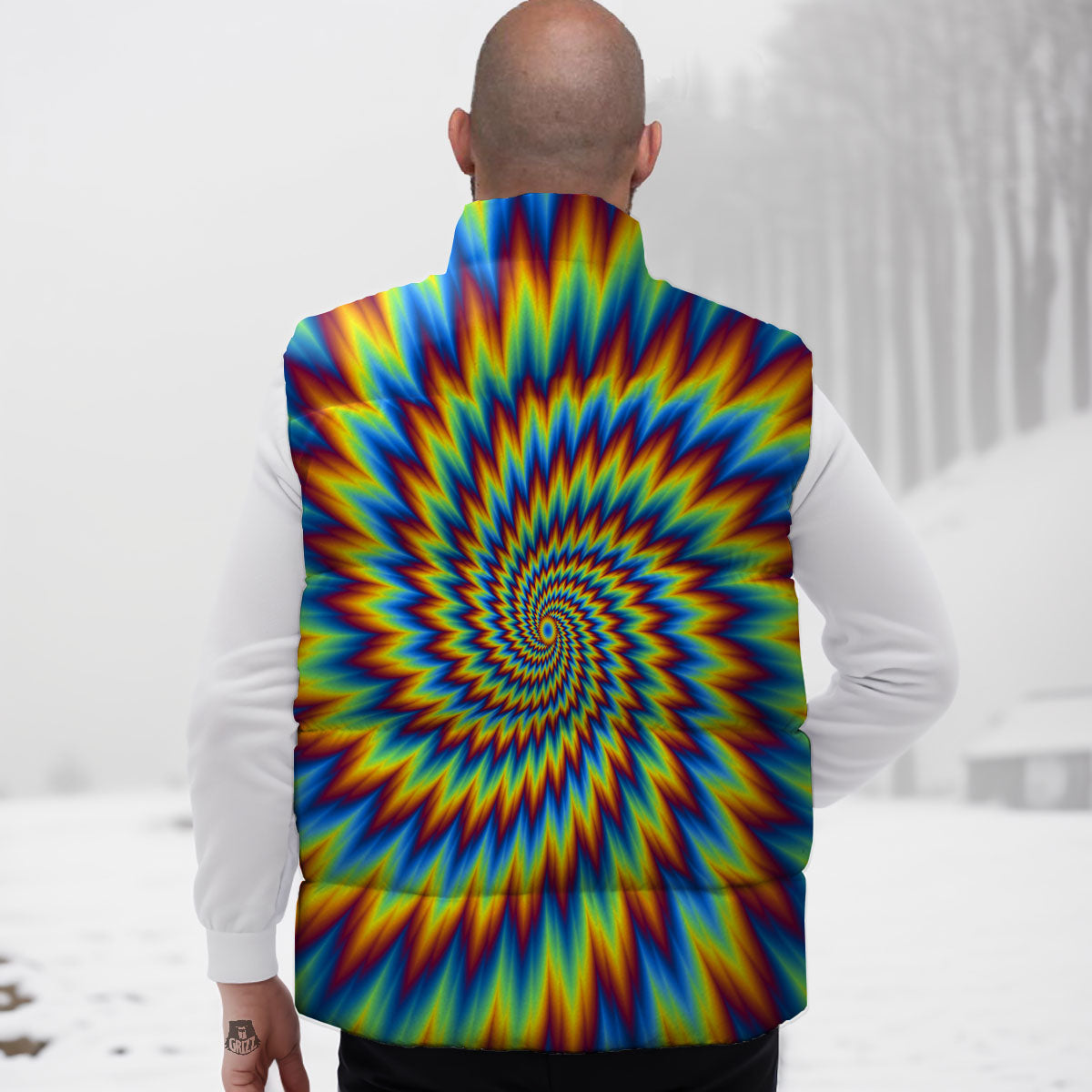 Illusion Optical Psychedelic Expansion Down Vest