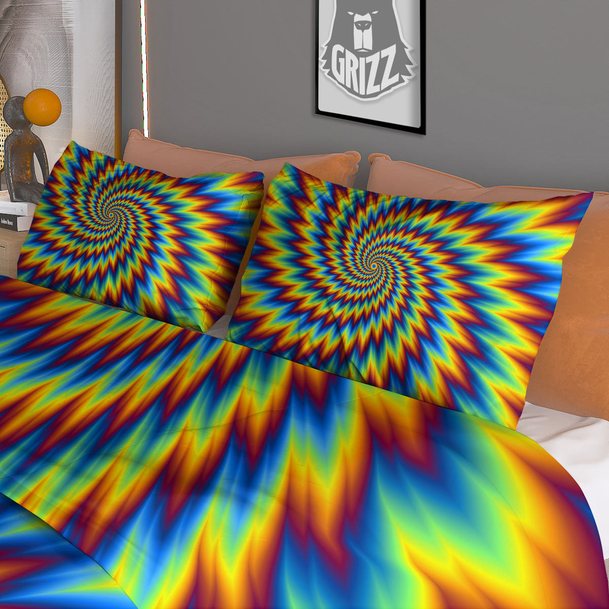 Howling Wolves And Tree Of Life Print Duvet Cover Bedding Set