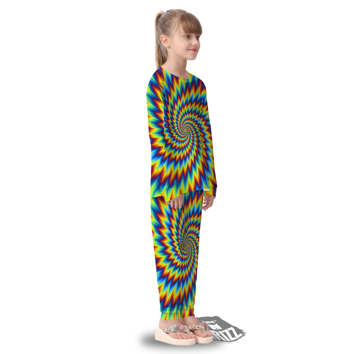Illusion Optical Psychedelic Expansion Kid's Pajamas-grizzshop