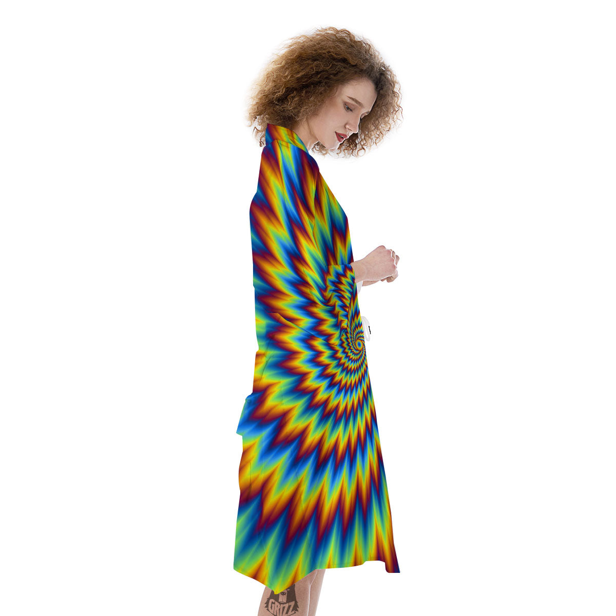 Illusion Optical Psychedelic Expansion Kimono-grizzshop