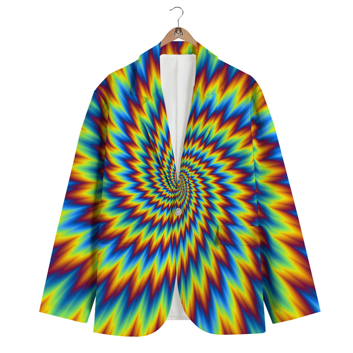 Illusion Optical Psychedelic Expansion Men's Blazer-grizzshop