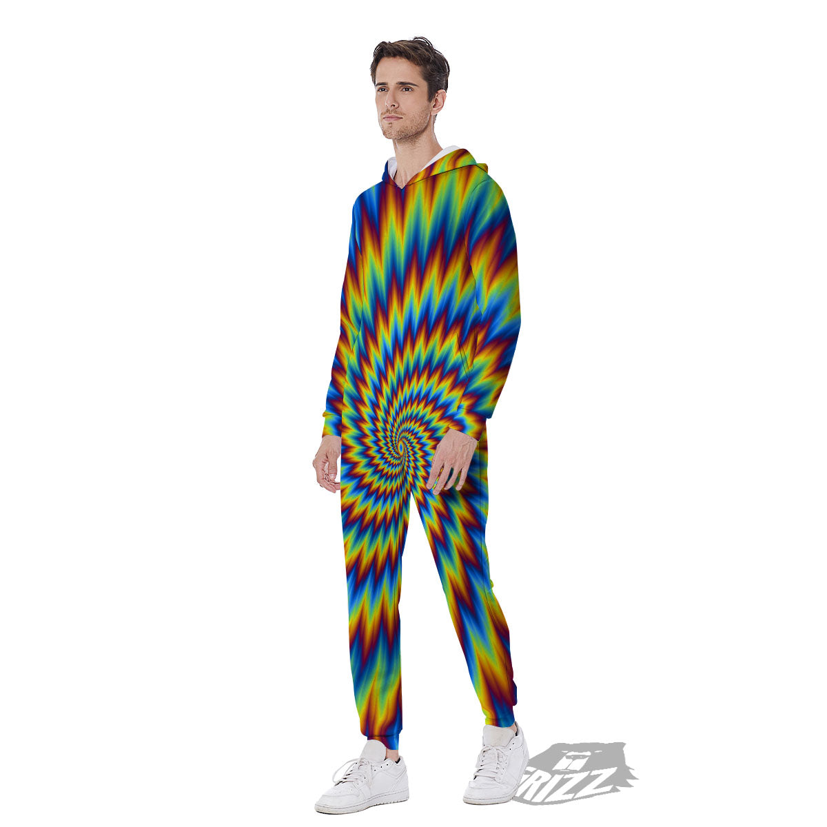 Illusion Optical Psychedelic Expansion Men's Jumpsuit-grizzshop