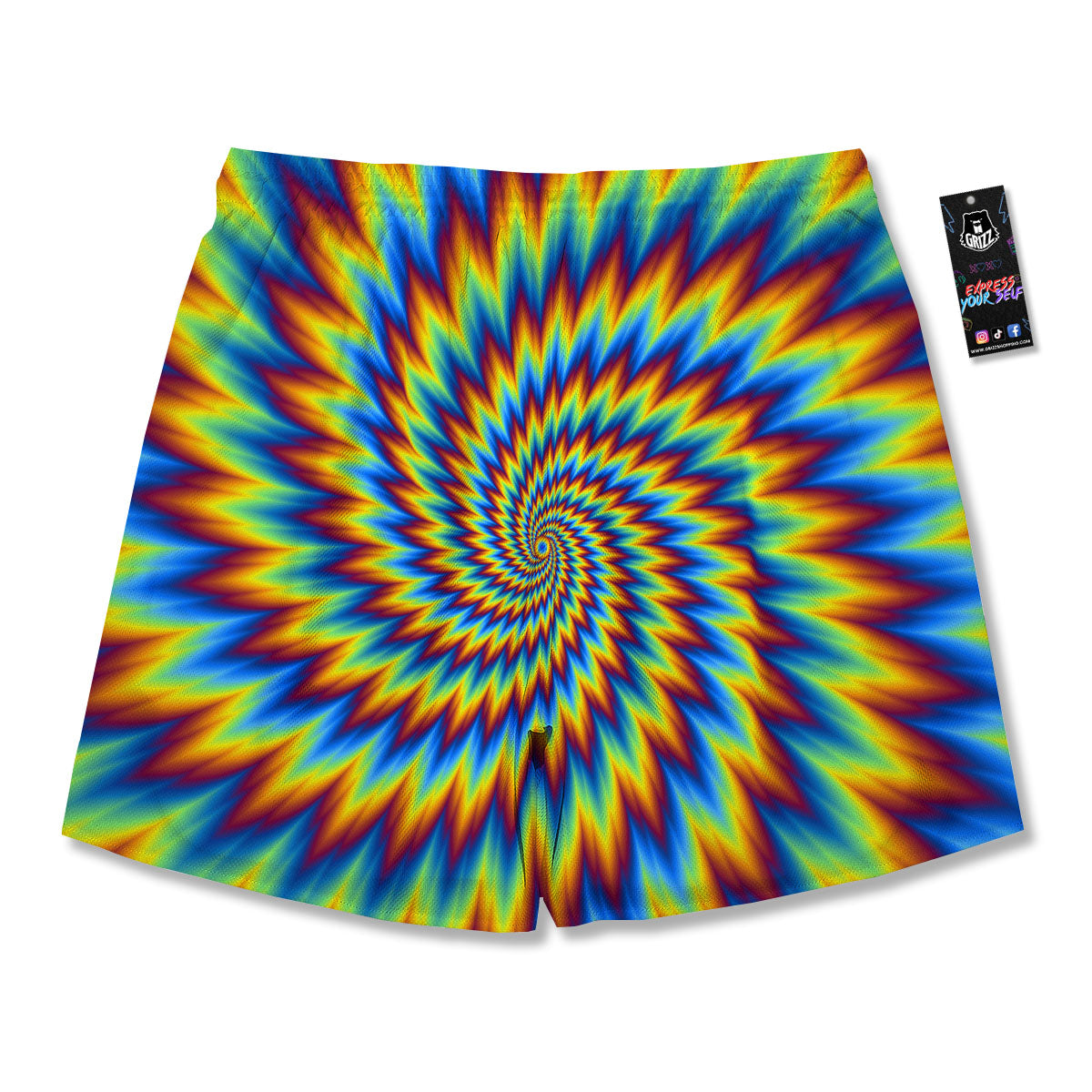 Illusion Optical Psychedelic Expansion Men's Running Shorts-grizzshop