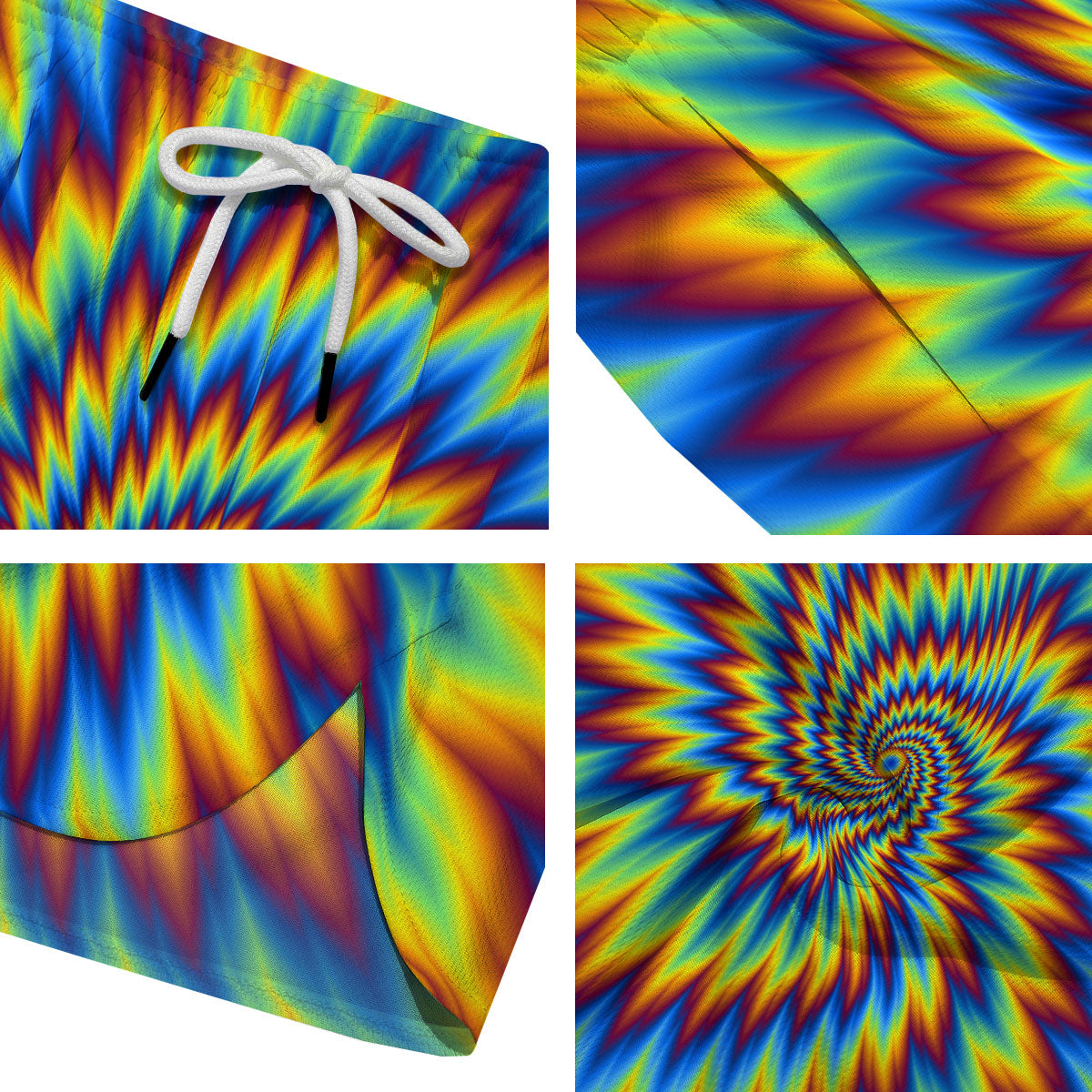 Illusion Optical Psychedelic Expansion Men's Running Shorts-grizzshop