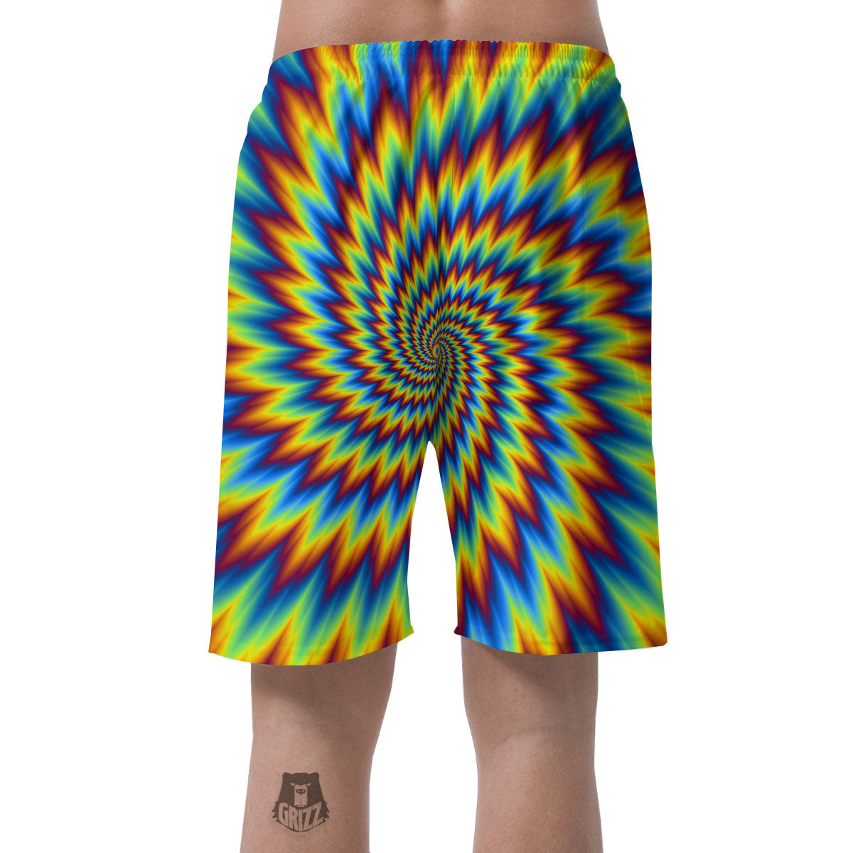 Illusion Optical Psychedelic Expansion Men's Shorts-grizzshop