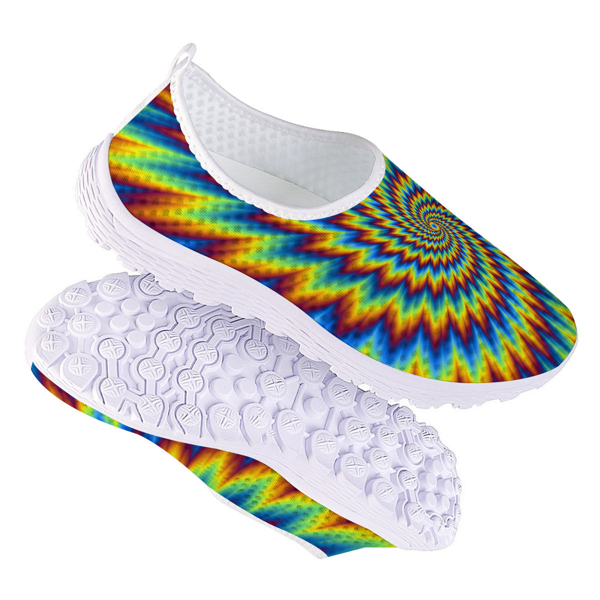 Illusion Optical Psychedelic Expansion Nurse Shoes-grizzshop