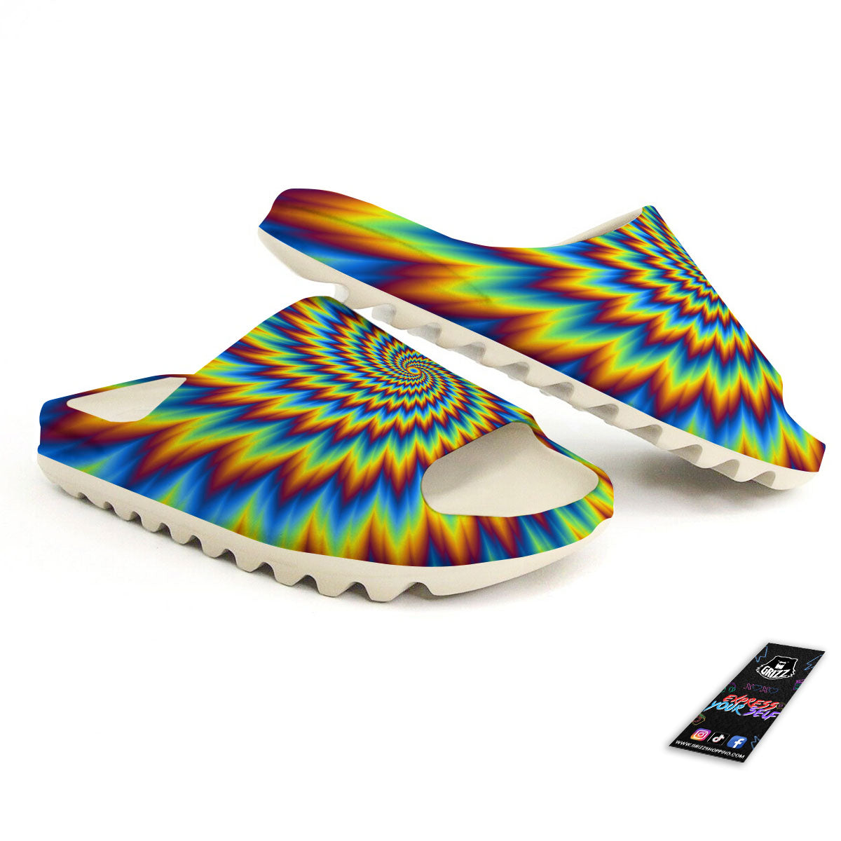 Illusion Optical Psychedelic Expansion Sandals-grizzshop