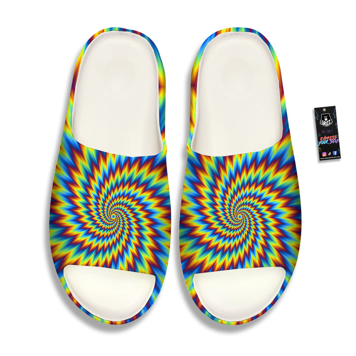 Illusion Optical Psychedelic Expansion Sandals-grizzshop