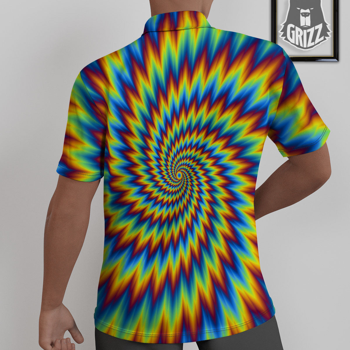 Illusion Optical Psychedelic Expansion Untucked Shirts-grizzshop