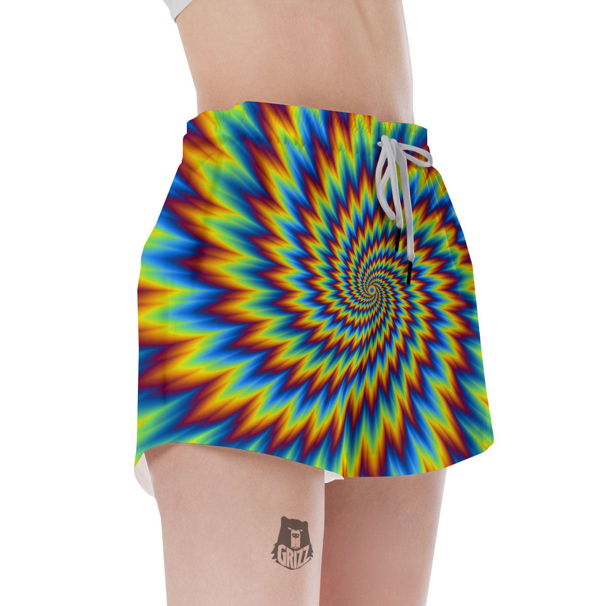 Illusion Optical Psychedelic Expansion Women's Shorts-grizzshop