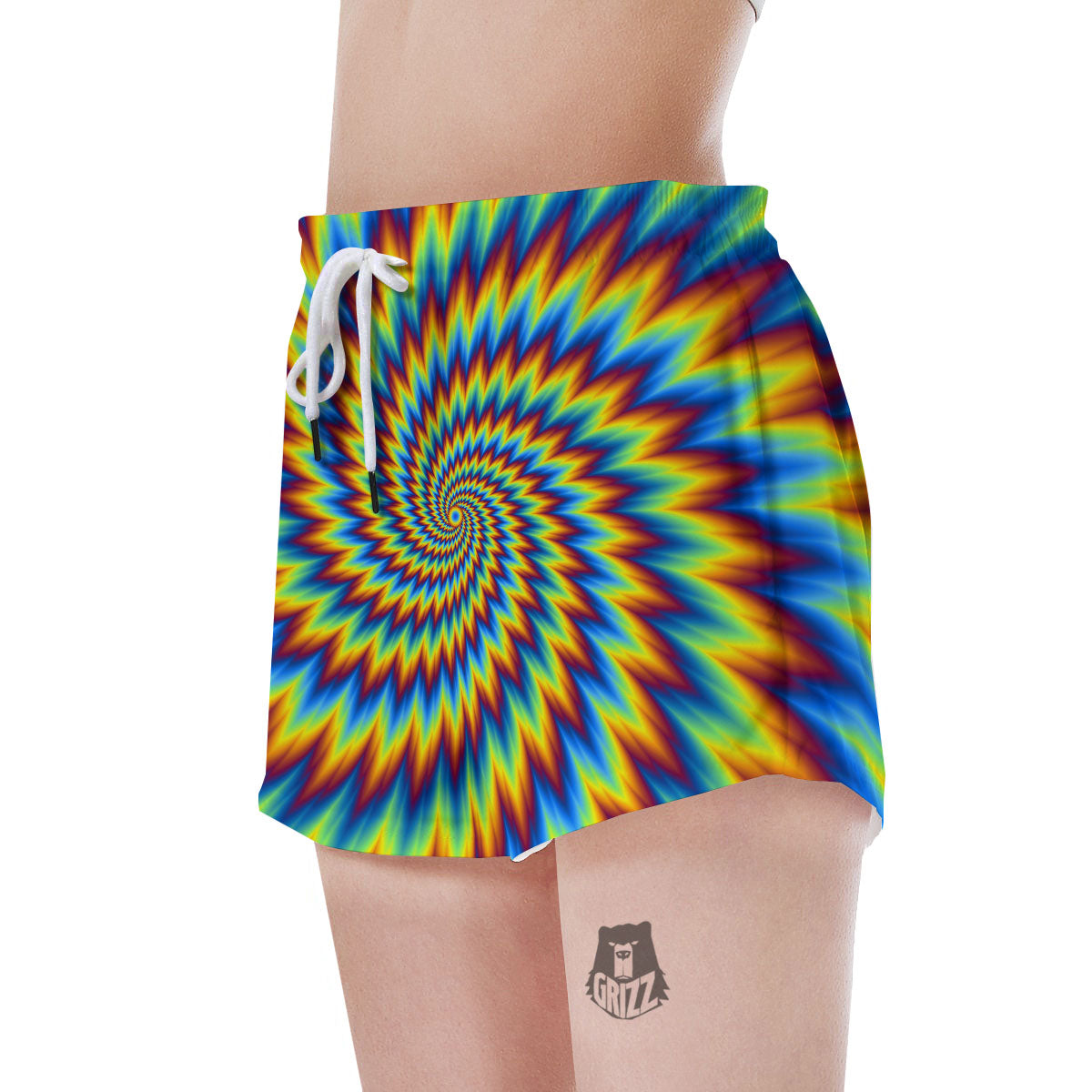 Illusion Optical Psychedelic Expansion Women's Shorts-grizzshop