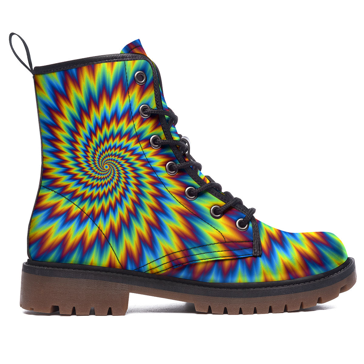 Illusion Optical Psychedelic Expansion Work Boots-grizzshop