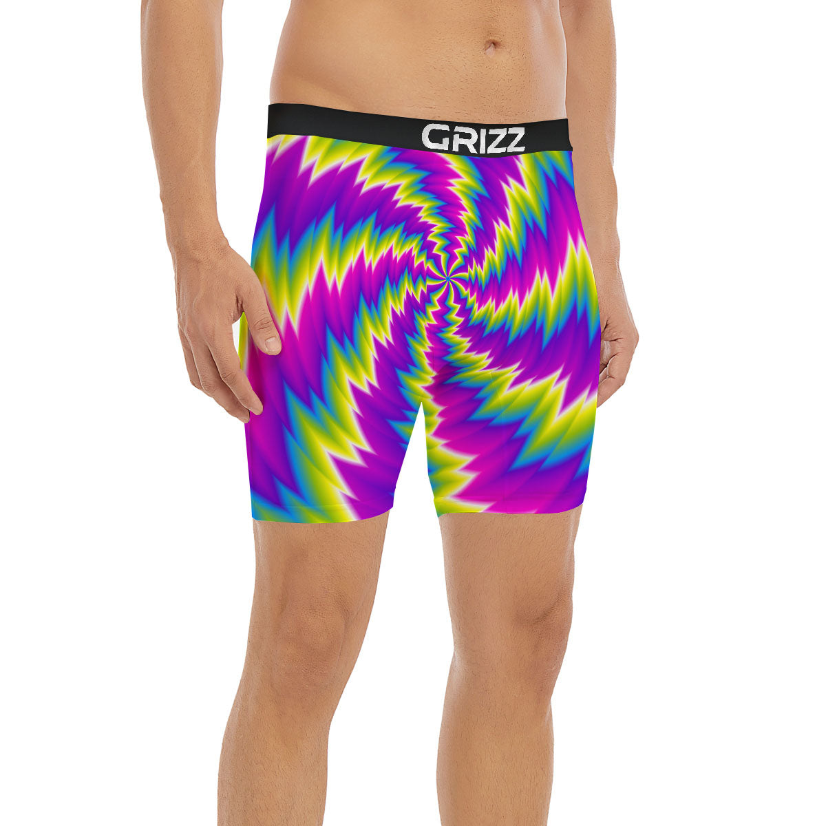 Illusion Optical Psychedelic Radiant Boxer Briefs-grizzshop