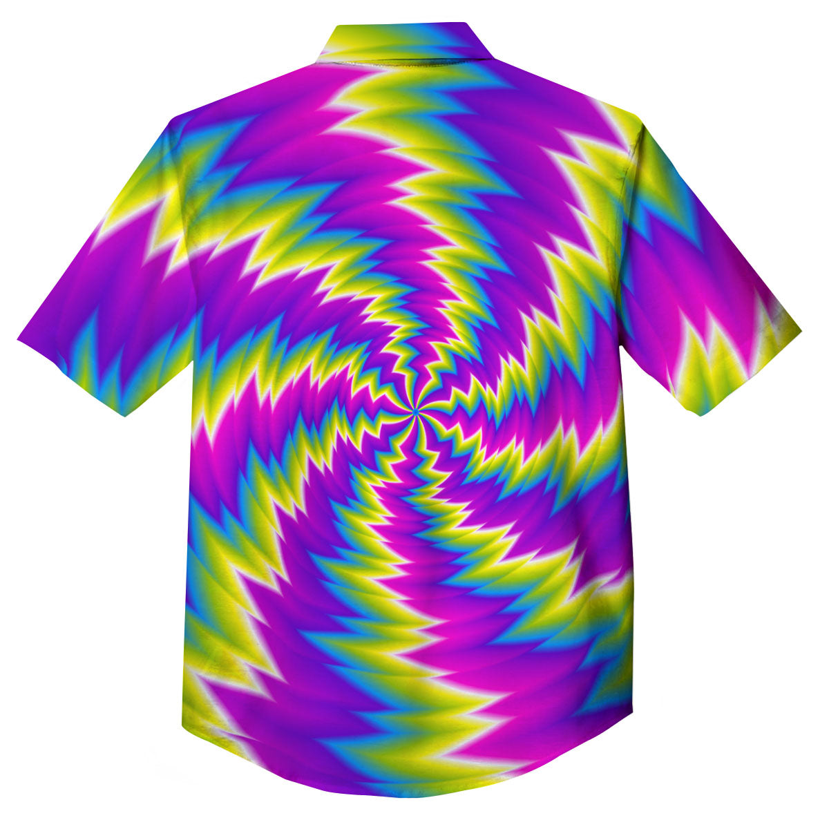 Illusion Optical Psychedelic Radiant Button Up Shirt-grizzshop