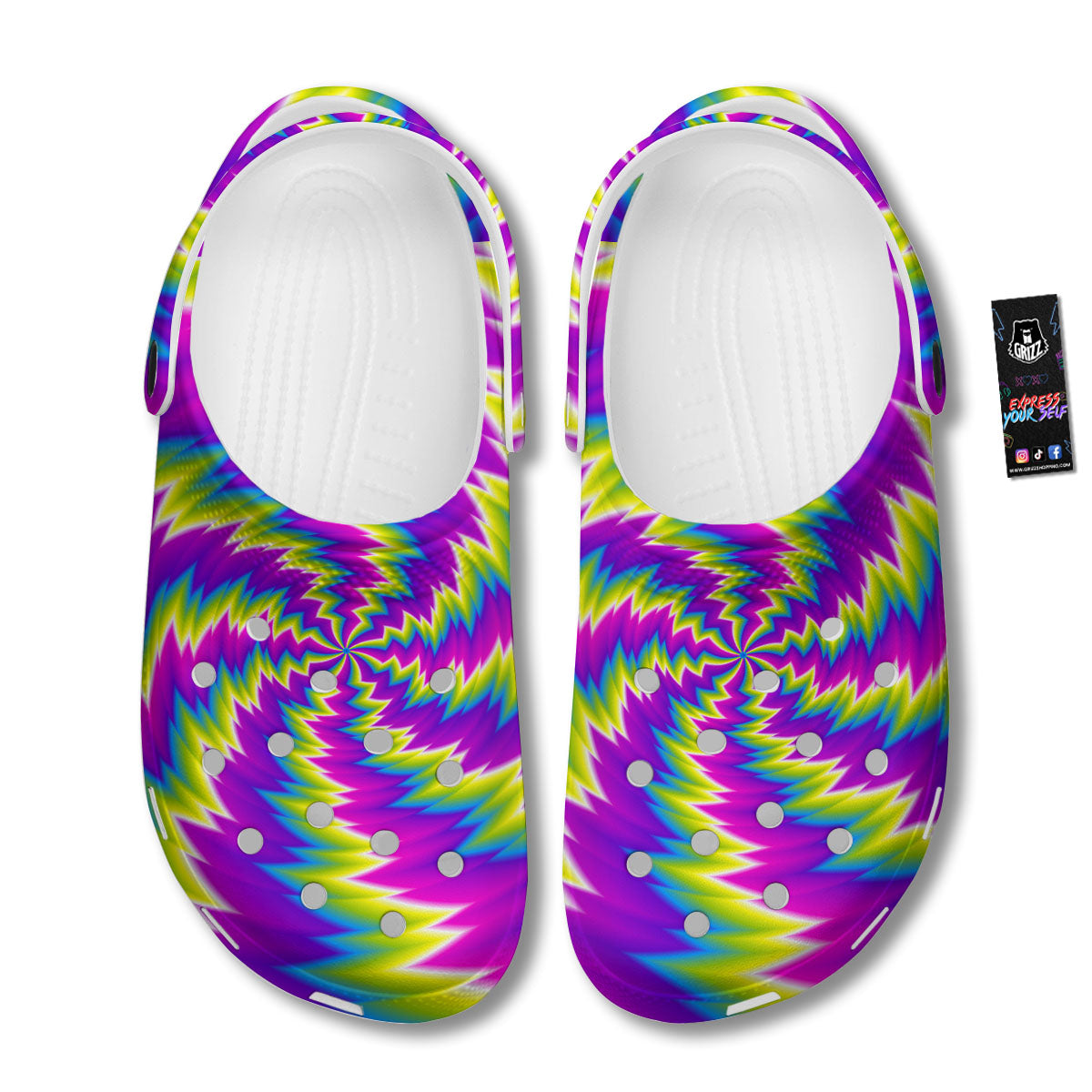 Illusion Optical Psychedelic Radiant Clog-grizzshop