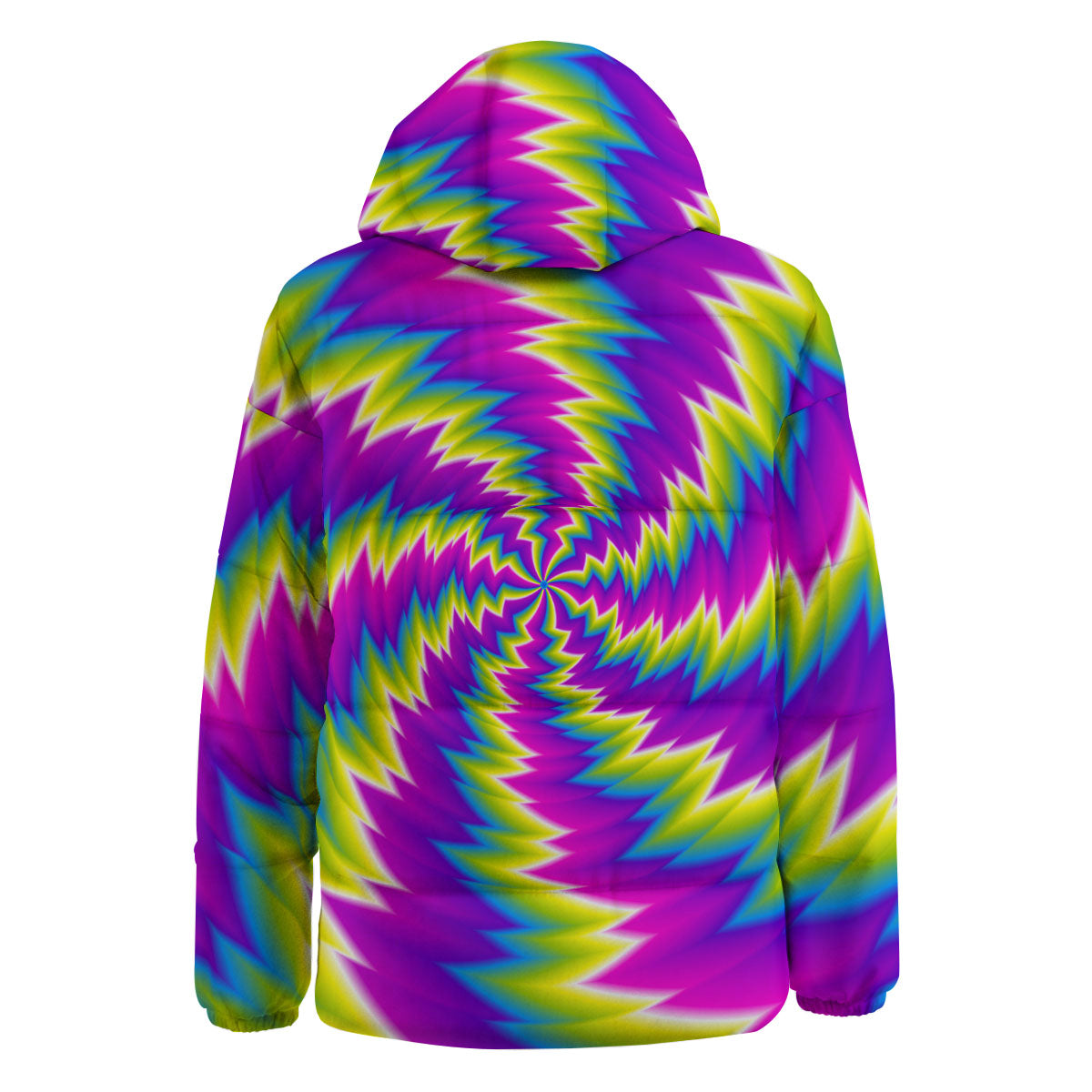 Illusion Optical Psychedelic Radiant Down Jacket-grizzshop