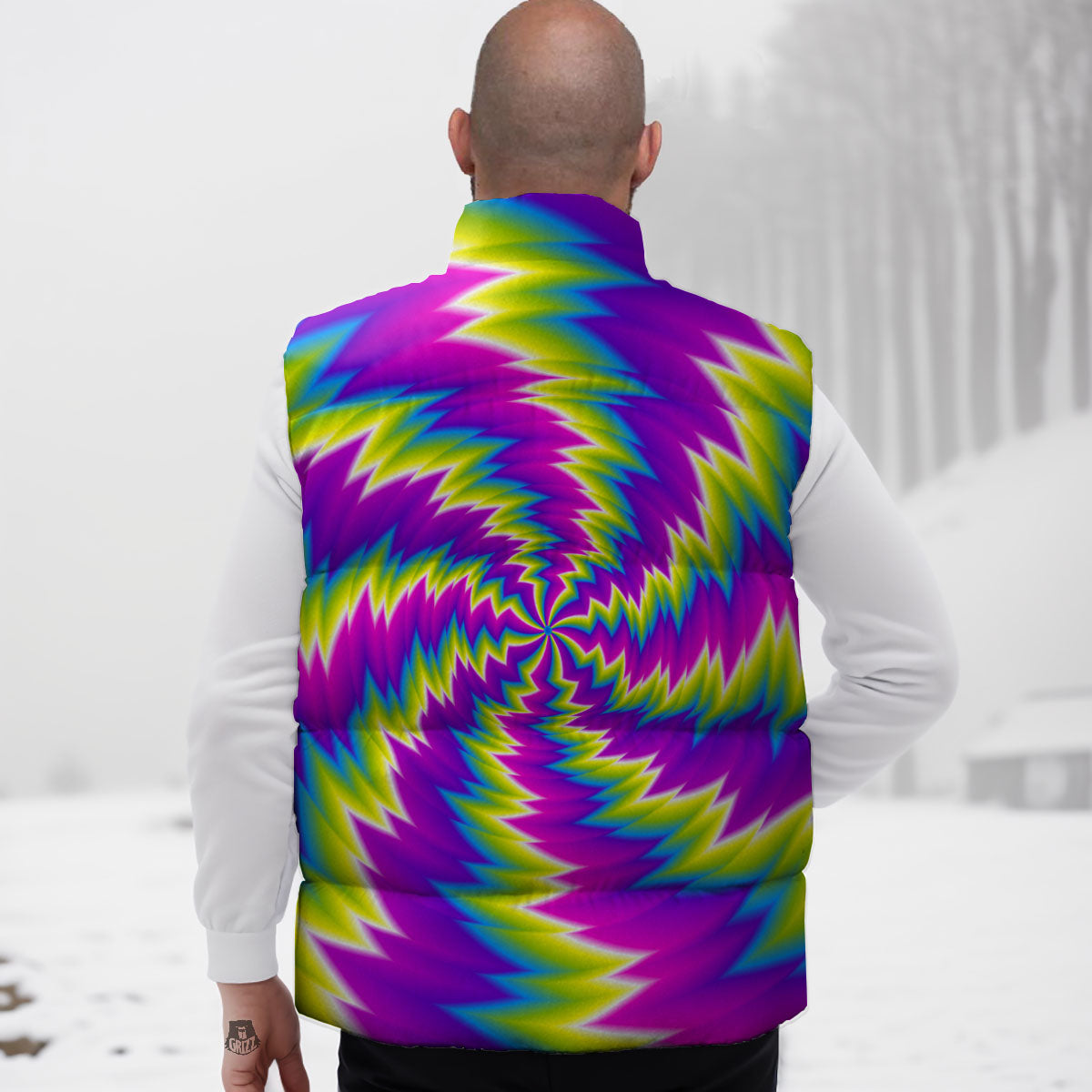 Illusion Optical Psychedelic Radiant Down Vest